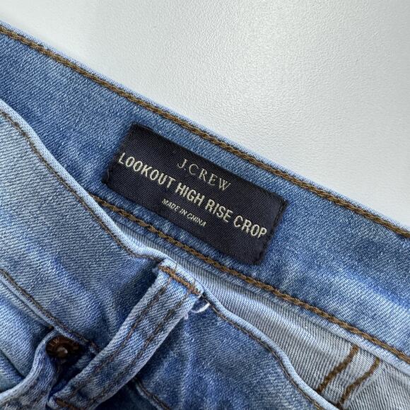 J Crew Jeans Womens 27 Blue Lookout High Rise Crop Stretch Denim Skinny Leg - Picture 5 of 10